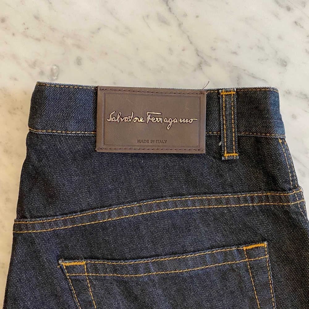 Ferragamo lightweight dark denim jean